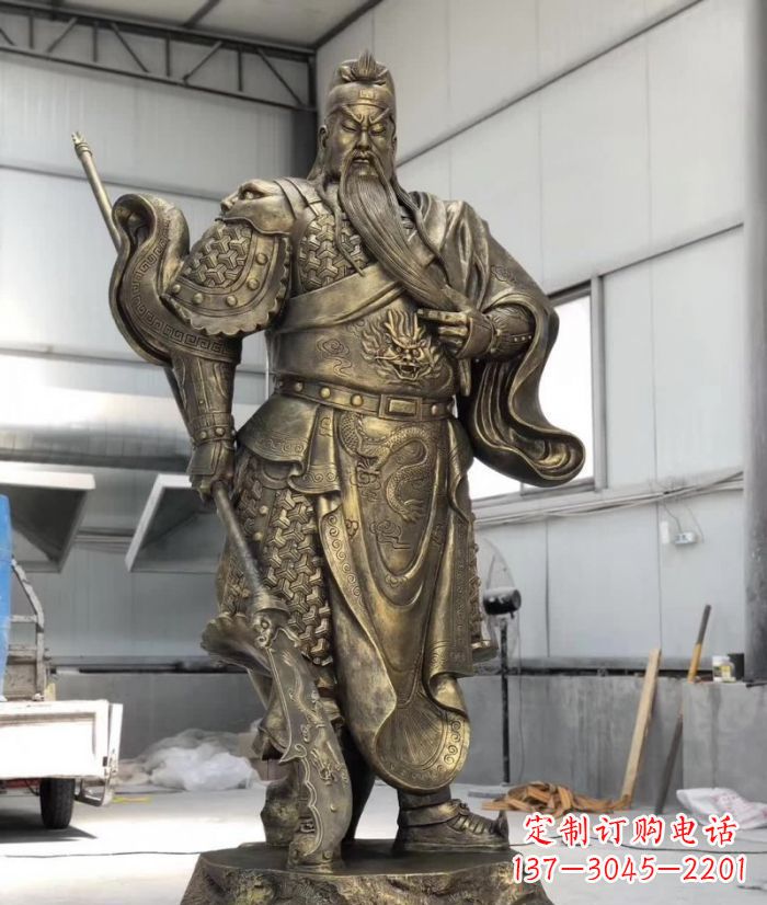 聊城铸铜关公雕塑