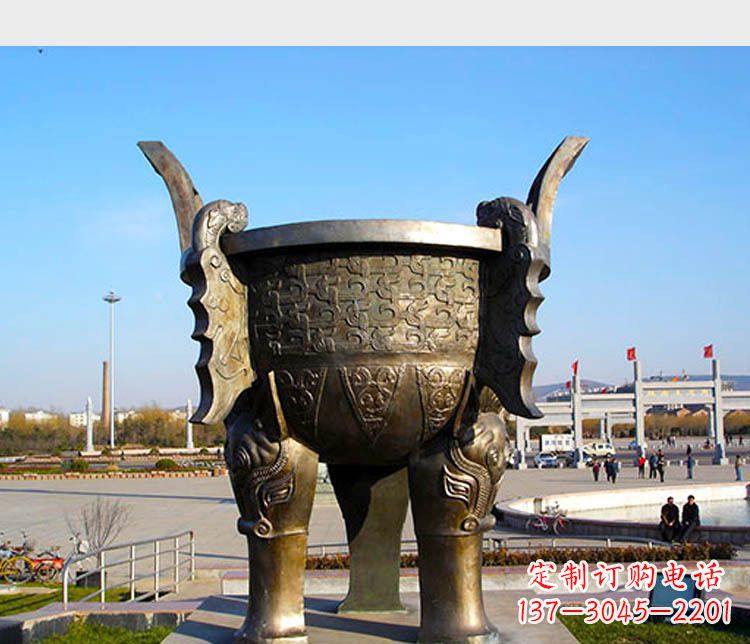 聊城铸铜广场圆形景观香炉