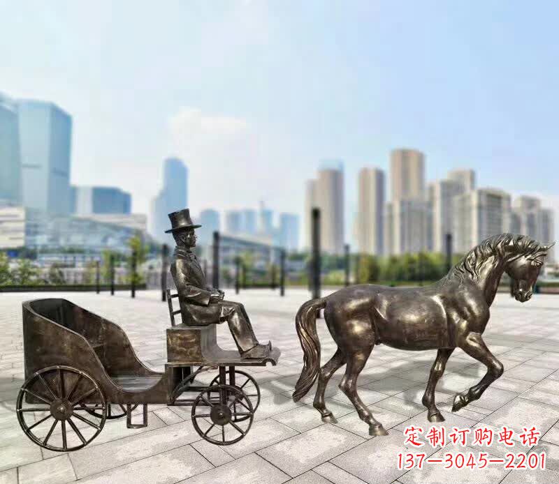 聊城铸铜广场马车雕塑