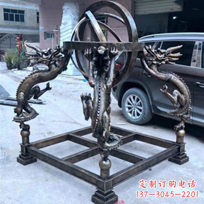 聊城铸铜浑天仪景观雕塑摆件