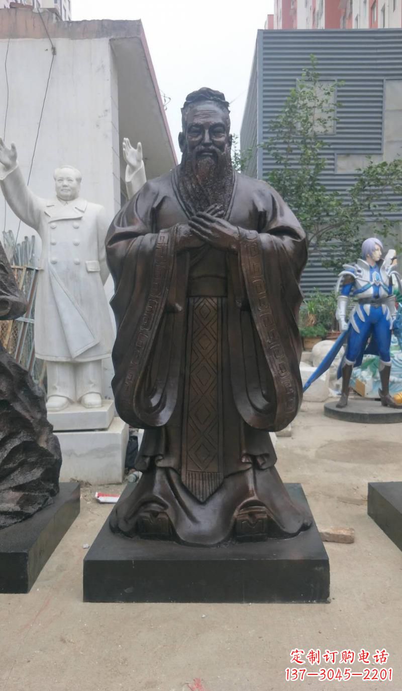 聊城铸铜孔子雕塑