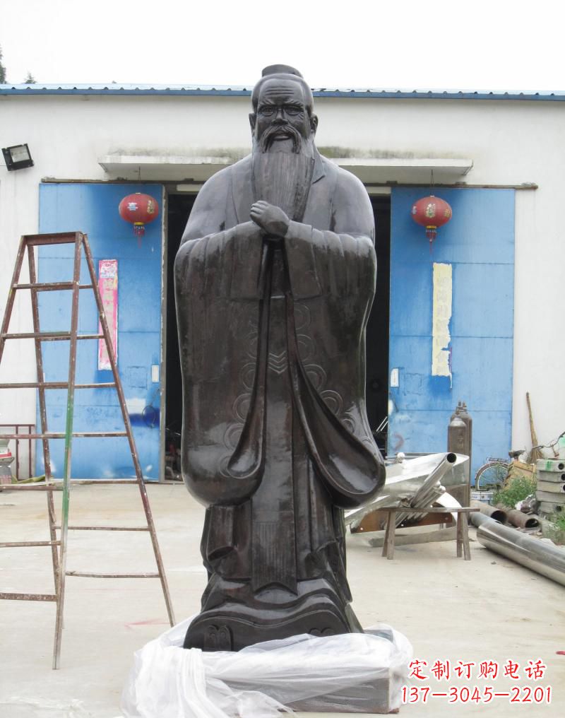 聊城铸铜孔子摆件