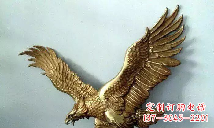 聊城铸铜老鹰企业动物铜雕 (2)