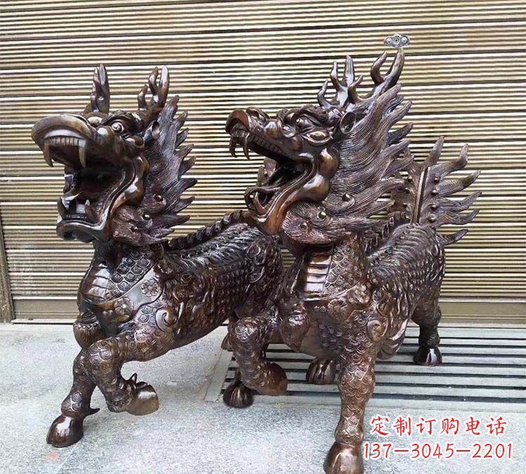 聊城铸铜立式麒麟