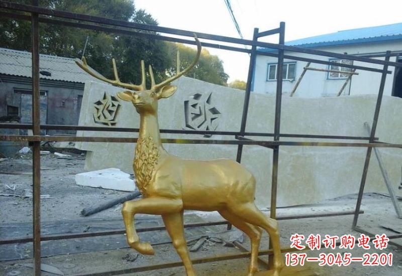 聊城铸铜梅花鹿雕塑