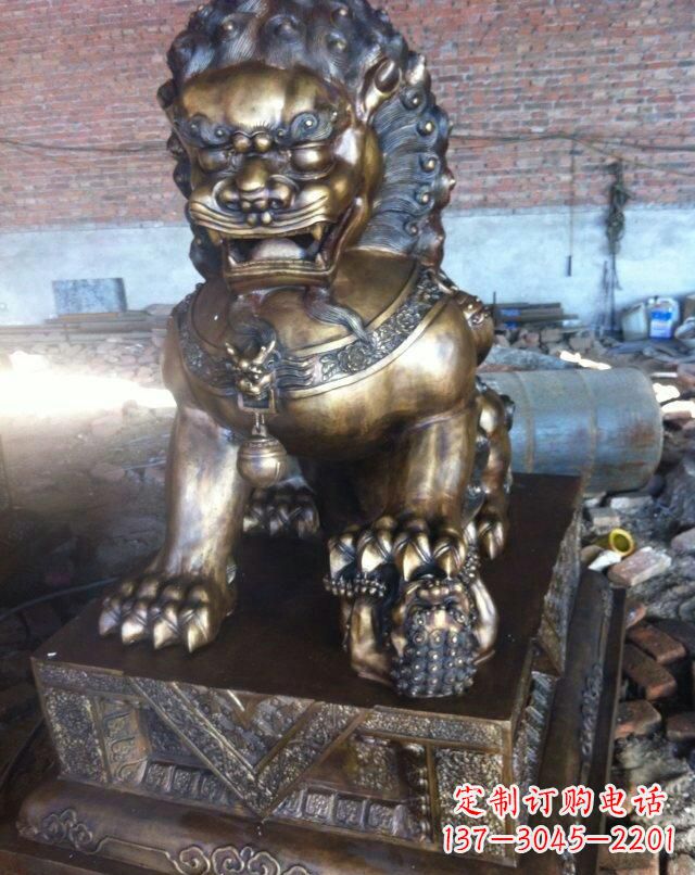 聊城铸铜母子狮子雕塑