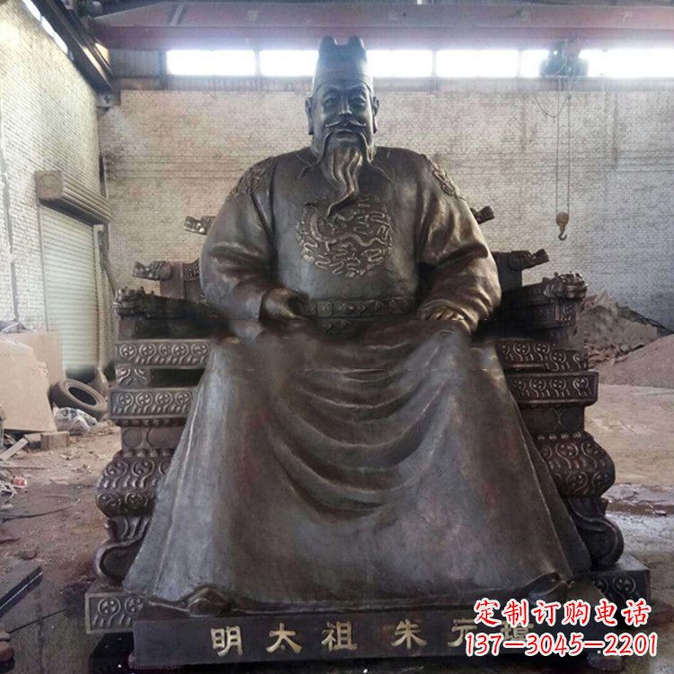 聊城铸铜明太祖雕塑