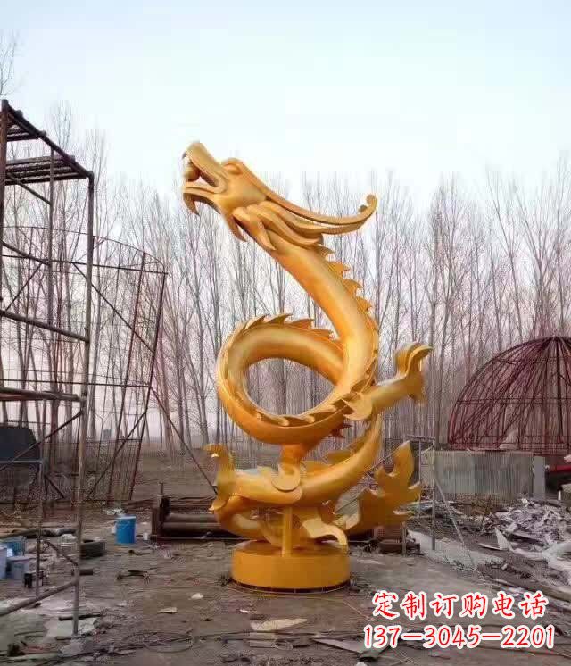 聊城铸铜盘龙云腾铜雕