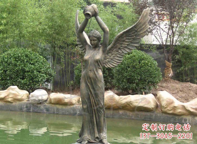 聊城铸铜欧式人物喷泉雕塑