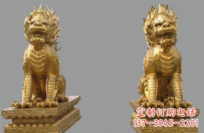 聊城铸铜麒麟雕塑222