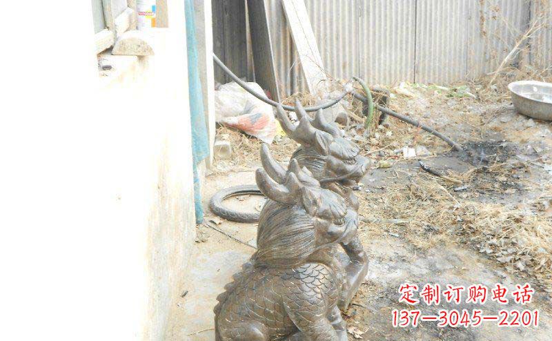 聊城铸铜麒麟古代神兽铜雕