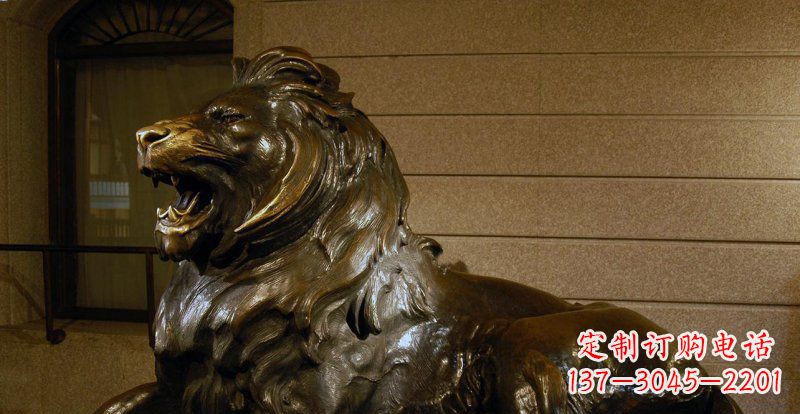 聊城铸铜狮子铜雕 (2)