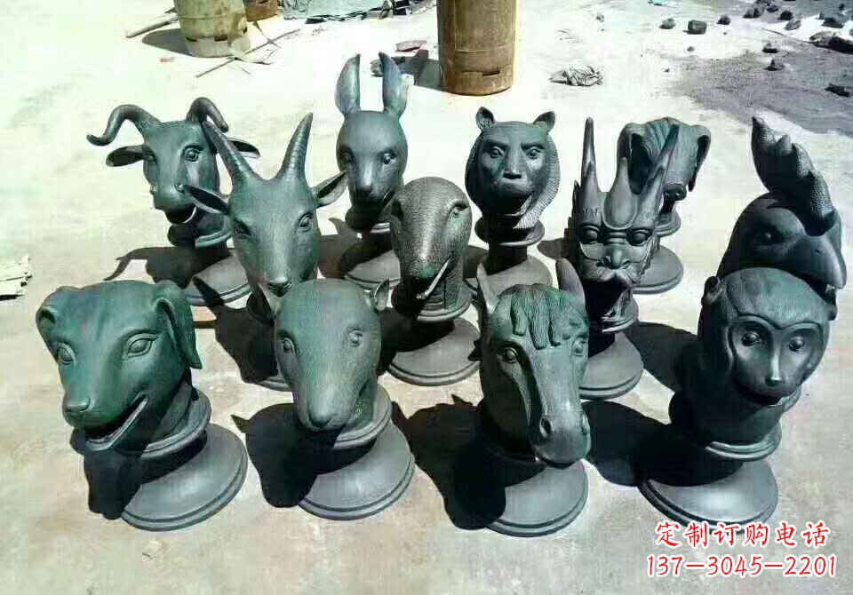 聊城铸铜十二生肖动物雕塑
