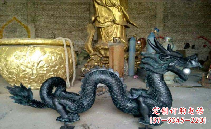 聊城铸铜双龙戏珠广场铜雕