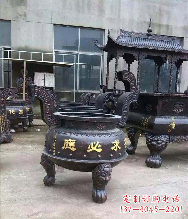 聊城铸铜寺庙香炉铜雕