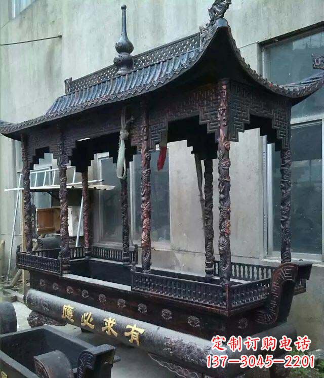 聊城铸铜寺庙香炉铜雕 (2)