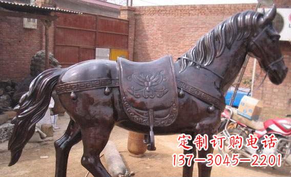 聊城紫铜马公园铜雕