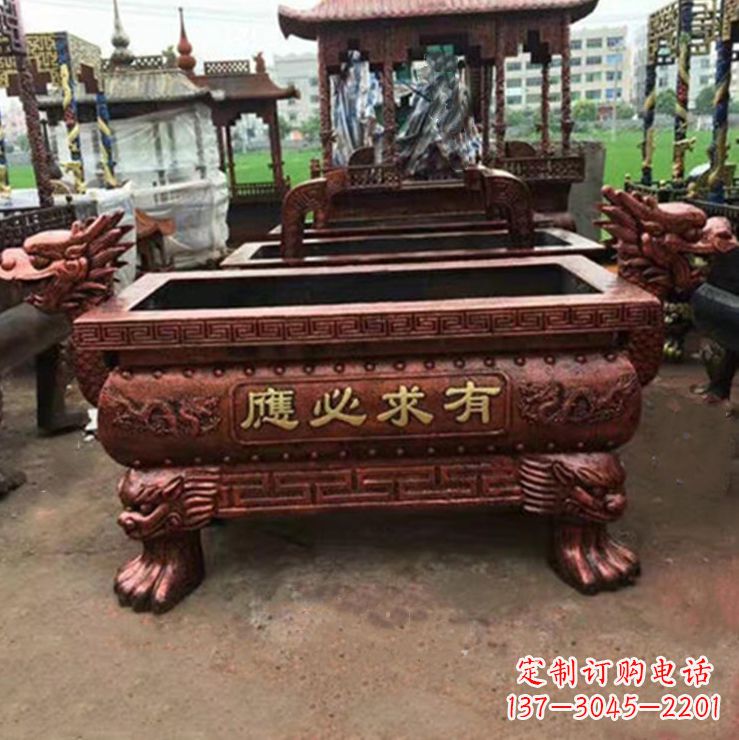 聊城紫铜香炉雕塑