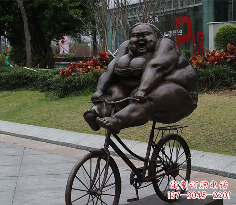 聊城自行车铜雕