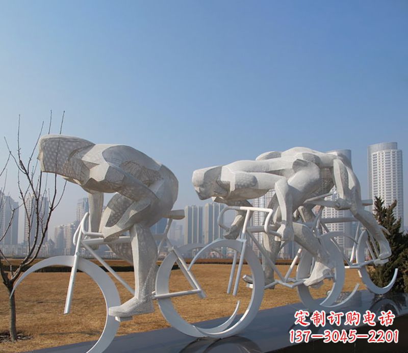 聊城自行车比赛不锈钢雕塑