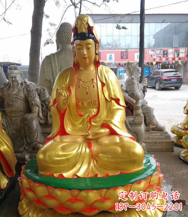 聊城宗教庙宇玻璃钢观音菩萨雕像