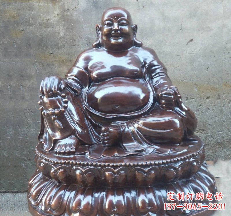 聊城宗教庙宇弥勒佛铜雕