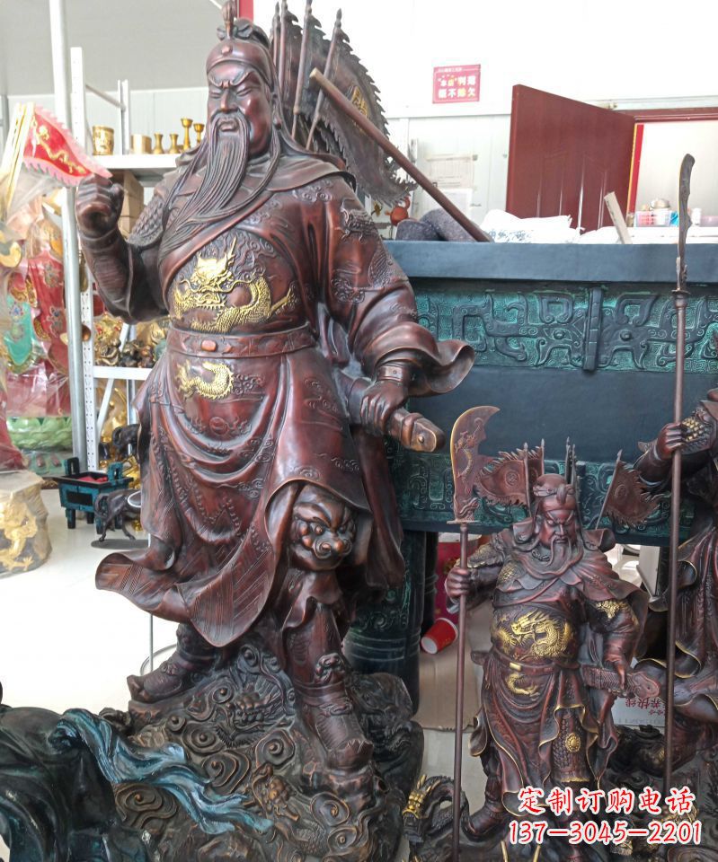 聊城宗教庙宇关公武财神铜雕