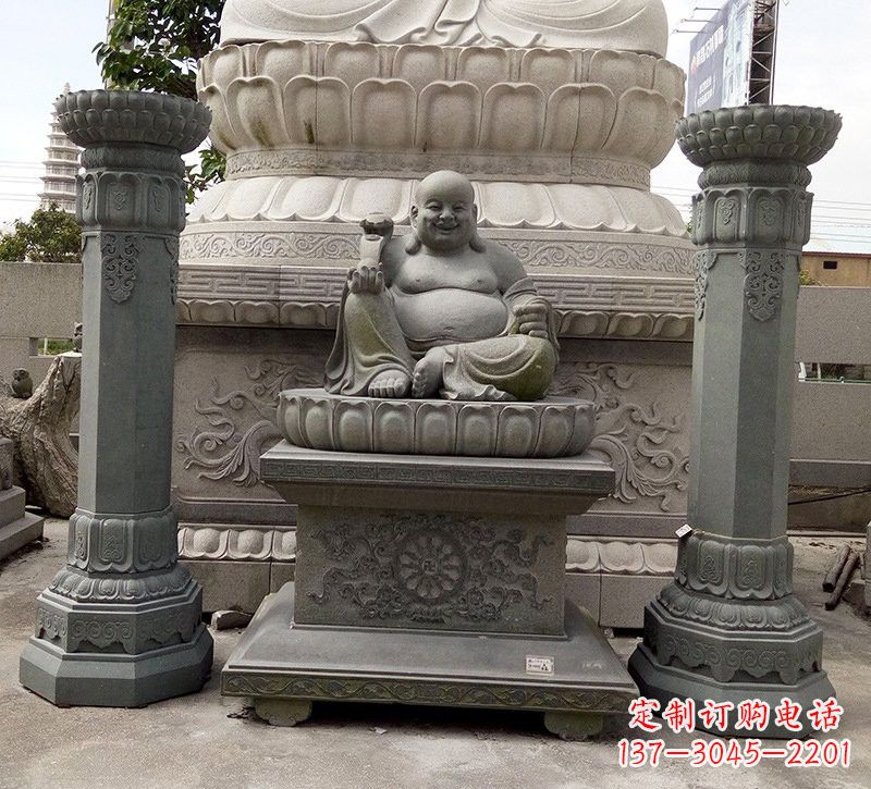 聊城宗教庙宇如意弥勒佛石雕
