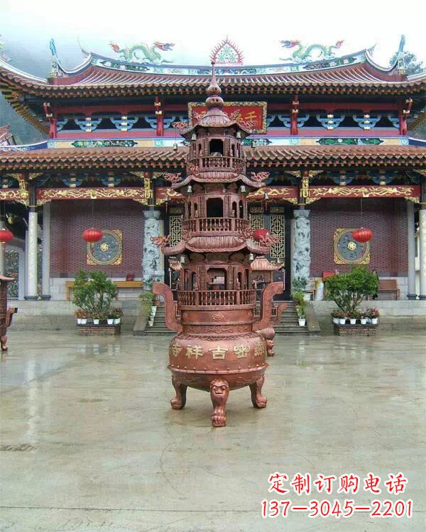 聊城宗教庙宇香炉铜雕