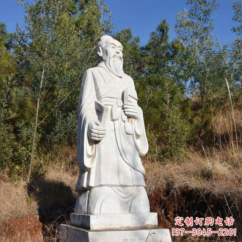 聊城祖冲之汉白玉石雕像-公园景区中国古代名人雕塑