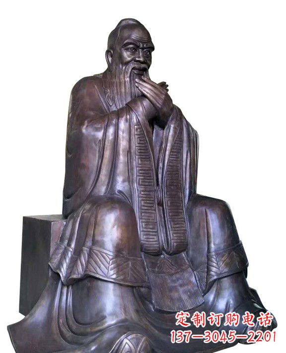 聊城作揖孔子青铜像