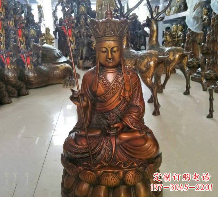 聊城坐式地藏菩萨铜雕