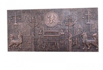 聊城紫铜法字獬豸浮雕