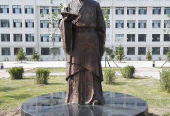 聊城祖冲之校园铜雕-纯铜铸造中国古代历史名人著名数学家