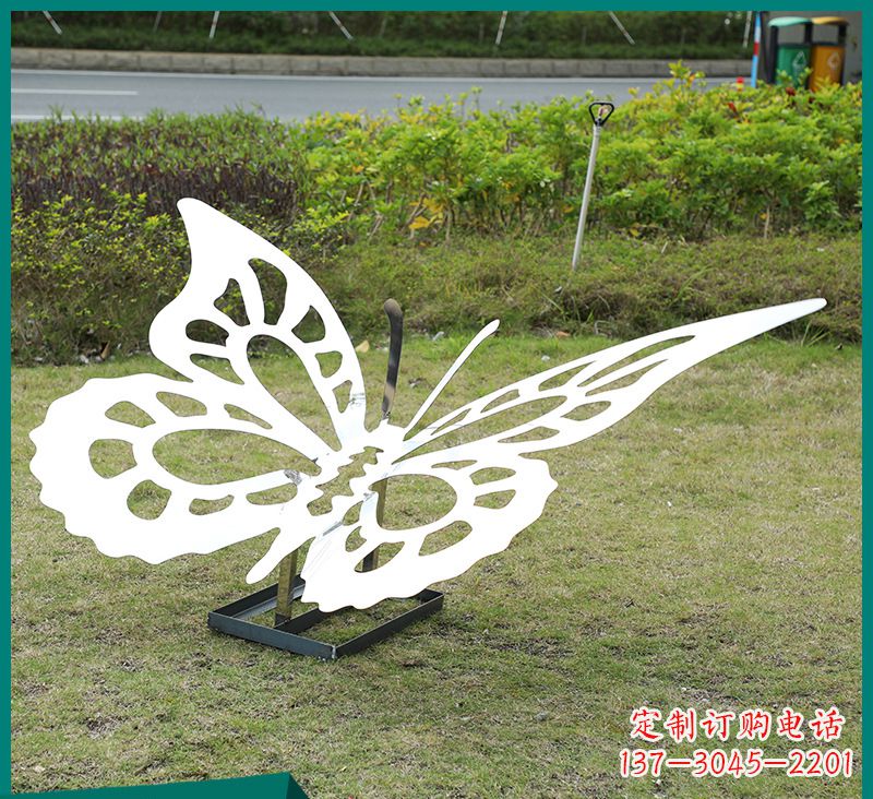 聊城蝴蝶雕塑-公园景区创意不锈钢剪影蝴蝶雕塑
